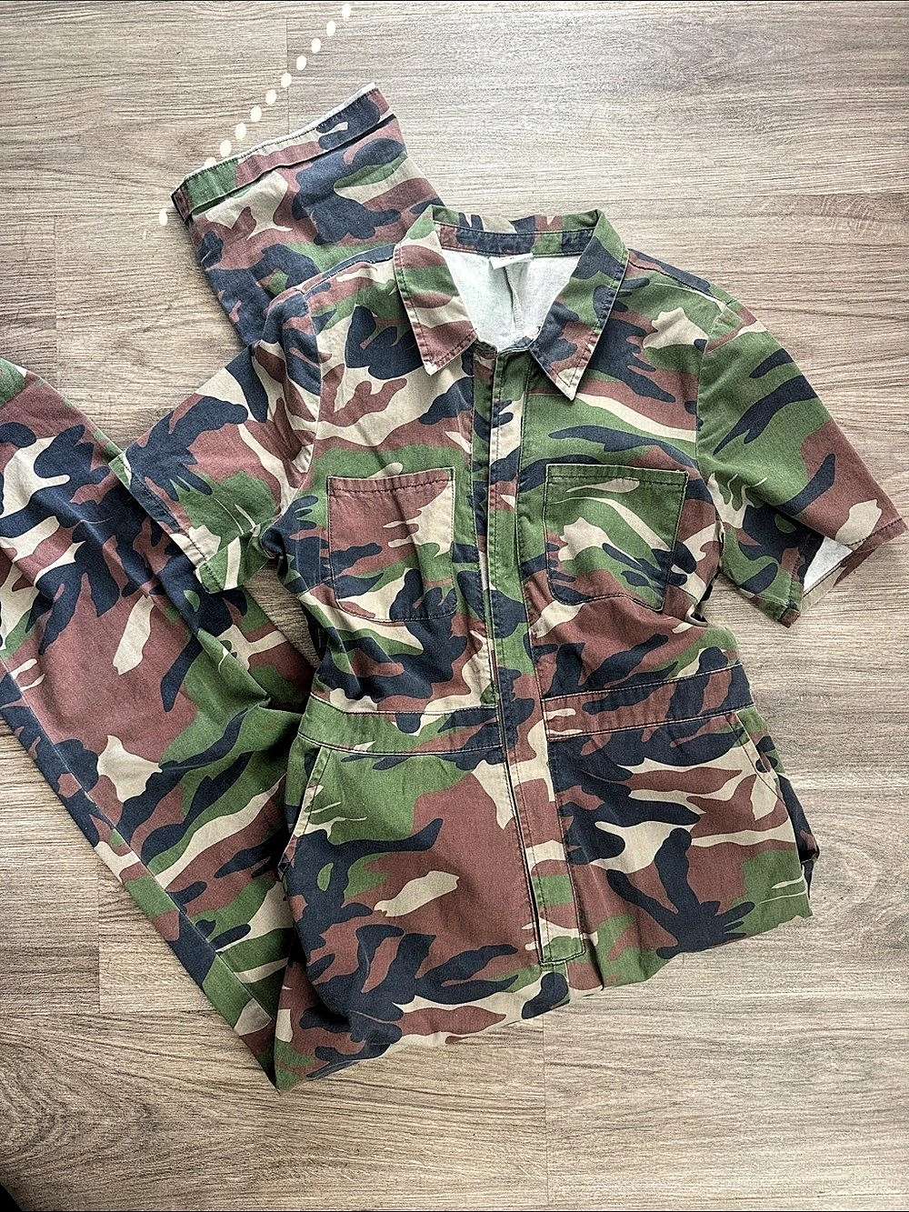 BDG Urban Outfitters Camo Short Sleeve Jumpsuit Size XL